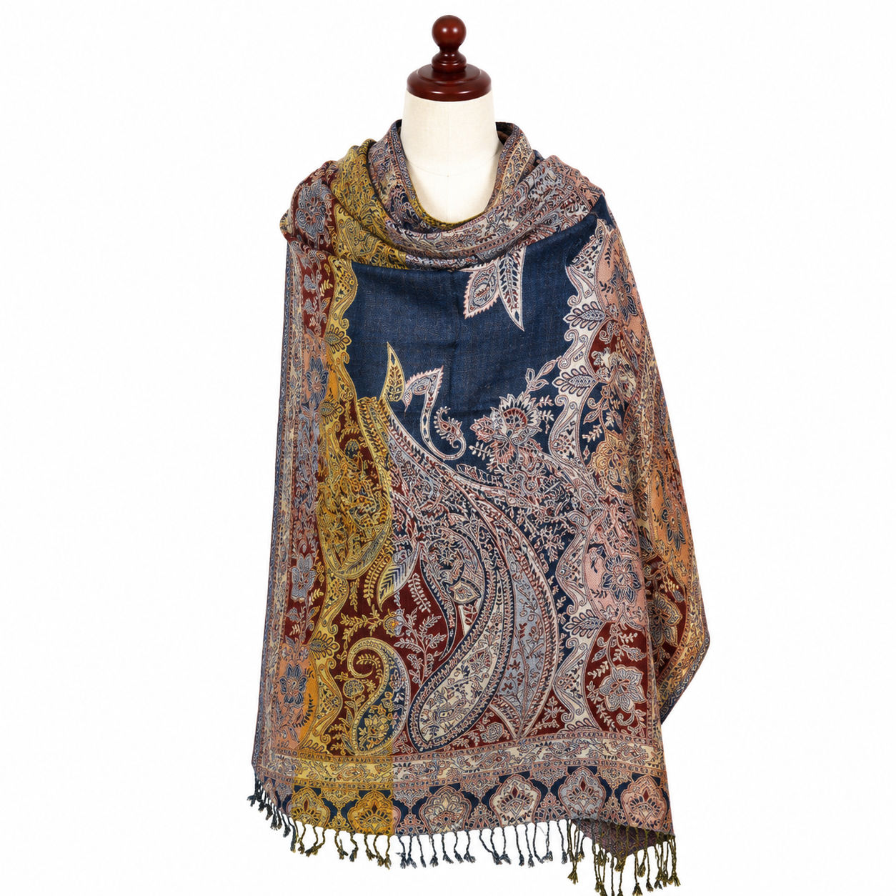 Multi Warp Wool Shawl Stole